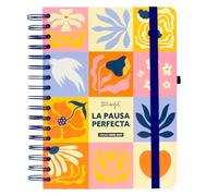 Mr. Wonderful Agenda scolaire 2026-2027 avec spirale et autocollants, planificateur quotidien complet de septembre 2026 à août 2027 avec extras, règle, poche et organisation - La pause parfaite
