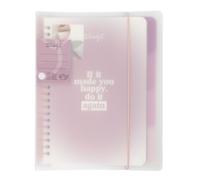Mr. Wonderful - Cahier A4 transparent - If it made you happy, do it again - De format A5 avec couverture en plastique translucide