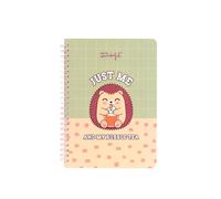 Mr. Wonderful Cahier A5 Hérisson Just Me and My Bubble Tea - Cahier Quadrillé avec Stickers