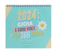 Mr.Wonderful - Calendrier de table à gratter 2024 - Joie et good vibes pour 366 jours 21.9 x 19.3 x 12.8