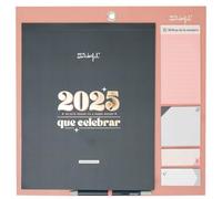 Mr. Wonderful - Calendrier mural magnétique 2025 - Dans cette maison, il y aura beaucoup à célébrer - Comprend 4 feuilles d'autocollants et des notes adhésives