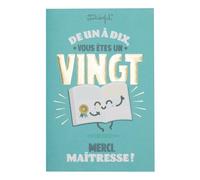 Mr. Wonderful - Carte - De un à dix, vous êtes un vingt. Merci, maîtresse ! - Carte postale avec un message destiné aux maîtresses