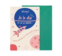 Mr. Wonderful - Carte - Je Le dis et Je Le répète : Notre Histoire est d’Une Autre planète - Carte Postale avec Un Message d'amour