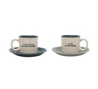 Mr. Wonderful - Lot de 2 tasses à expresso à partager et à sourire - La meilleure chose à ce jour est d'avoir vous autour de vous