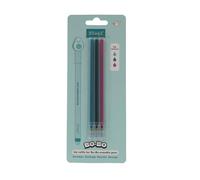 Mr. Wonderful - Lot de 3 recharges d'encre pour stylos effaçables - Turquoise, Vert et Lilas - Encre gel thermosensible - Recharges de stylo
