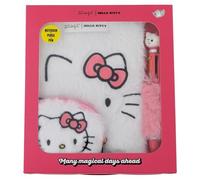 Mr. Wonderful - Set avec Cahier Peluche + Porte-Monnaie + Stylo - Papeterie originale - Idée cadeau - Bureau et École - Format A5 - Hello Kitty