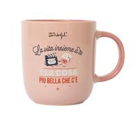 Mr. Wonderful - Tasse - La vie avec vous est la plus belle chose qu'il y a - Tasse en céramique avec message d'amour