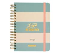Mr. Wonderful Wonder Agenda scolaire 2024/25 avec 8 feuilles d'autocollants Bleu Le meilleur de chaque jour