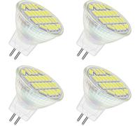 MR11 GU4 12V LED 4W Blanc Froid 6000K, 120° 35mm MR11 35W Halogène Équivalent, AC DC 24V 12V Spot LED Encastrable GU4 pour Meuble