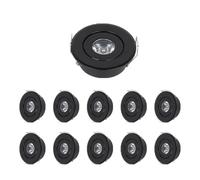 MRDEER Lot de 10 spots LED encastrables 230 V IP44 à intensité variable, spots de plafond, luminaires encastrables Mini Slim 20 mm ultra plats, blanc chaud 3000 K, spots encastrables orientables pour