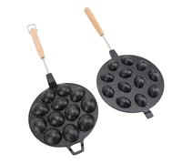 Mrisata Machine à Biscuits en Noyer, Poêle à Biscuits en Bois Composite Antiadhésif à 12 Trous, avec Four Résistant à la Chaleur, Lavable au Lave-vaisselle, pour la Cuisson de Gât (Noire)