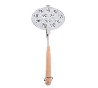 Mrisata Machine à Biscuits en Noyer, Poêle à Biscuits en Bois Composite Antiadhésif à 12 Trous, avec Four Résistant à la Chaleur, Lavable au Lave-vaisselle, pour la Cuisson de Gât (Argent)