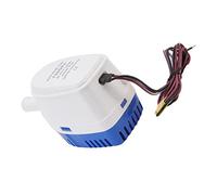 Mrisata Pompe de Cale Automatique, Pompe à Eau Submersible Compacte avec Interrupteur à Flotteur et Base de Filtre, pour Bateaux, Aquariums, Piscines de Plongée, Drainage Automati (24V)