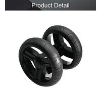 MroMax Lot de roues de chariot en rotin 1 pièce en mousse 13,5 cm roue multidirectionnelle 135 x 30 mm (diamètre de roue x épaisseur de roue) noir et rouge