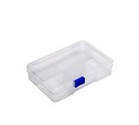 MroMax Petite boîte de rangement, 145 x 100 x 32 mm en polypropylène transparent fixe 5 compartiments boîtes à outils pour ongles, vis, boucles d'oreilles, perles, hameçons et autres petites pièces