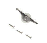 MroMax Sourcingmap Lot de 2 poulies de porte coulissante en acier inoxydable et nylon Blanc 25 mm