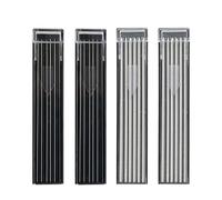 MROOFUL Lot de 12 mines de rechange pour porte-mines de couleur de 2 mm pour croquis, dessin, crayons de couleur effaçables (2 noirs + 2 blancs)