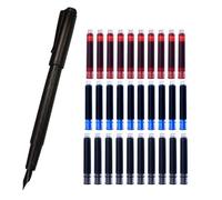 MROOFUL Lot de 30 cartouches d'encre universelles noires à pointe lisse, stylo de calligraphie pour étudiant, usage quotidien et cadeaux.