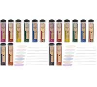MROOFUL Lot de 480 mines de 0,7 mm pour porte-mines HB, 7 couleurs, pour l'art, le dessin, l'esquisse, l'écriture, le bricolage - 8 tubes