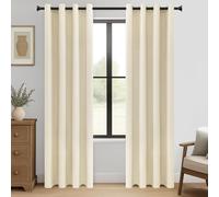 MRTREES 90 Lot de 2 rideaux occultants à isolation thermique avec œillets, protection de fenêtre, pour enfant, chambre et salon, texture douce, beige biscotti, 167 x 228 cm