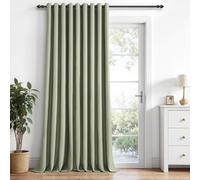 MRTREES Rideaux Occultants Thermique Vert Sauge Grande Largeur 200(L) x210(H) CM, 1 Pièce, Rideau Thermique Anti Froid Separation de Piece, Rideau Opaque à Oeillets pour Porte Salon Chambre