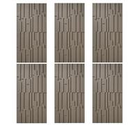 MRVAKDYDI Papier Peint Imitation Brique, 3D PU Wall Panels Waterproof Wood Grain Texture DIY for TV & Bathroom Multicolor 2-10pcs(Dark Gray,6PCS)