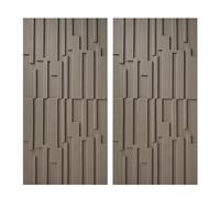 MRVAKDYDI Papier Peint Imitation Brique, 3D PU Wall Panels Waterproof Wood Grain Texture DIY for TV & Bathroom Multicolor 2-10pcs(Dark Gray,2PCs)