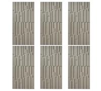 MRVAKDYDI Papier Peint Imitation Brique, 3D PU Wall Panels Waterproof Wood Grain Texture DIY for TV & Bathroom Multicolor 2-10pcs(Light Gray,6PCS)
