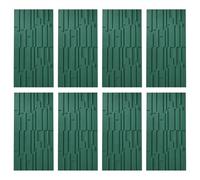 MRVAKDYDI Papier Peint Imitation Brique, 3D PU Wall Panels Waterproof Wood Grain Texture DIY for TV & Bathroom Multicolor 2-10pcs(Green,8PCS)