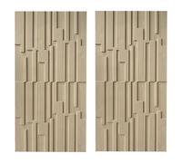 MRVAKDYDI Papier Peint Imitation Brique, 3D PU Wall Panels Waterproof Wood Grain Texture DIY for TV & Bathroom Multicolor 2-10pcs(Beige,2PCs)