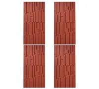 MRVAKDYDI Papier Peint Imitation Brique, 3D PU Wall Panels Waterproof Wood Grain Texture DIY for TV & Bathroom Multicolor 2-10pcs(Red,4PCS)