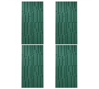 MRVAKDYDI Papier Peint Imitation Brique, 3D PU Wall Panels Waterproof Wood Grain Texture DIY for TV & Bathroom Multicolor 2-10pcs(Green,4PCS)