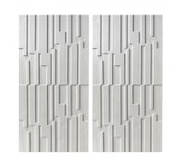 MRVAKDYDI Papier Peint Imitation Brique, 3D PU Wall Panels Waterproof Wood Grain Texture DIY for TV & Bathroom Multicolor 2-10pcs(White,2PCs)