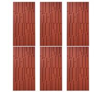 MRVAKDYDI Papier Peint Imitation Brique, 3D PU Wall Panels Waterproof Wood Grain Texture DIY for TV & Bathroom Multicolor 2-10pcs(Red,6PCS)