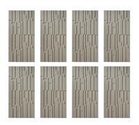 MRVAKDYDI Papier Peint Imitation Brique, 3D PU Wall Panels Waterproof Wood Grain Texture DIY for TV & Bathroom Multicolor 2-10pcs(Light Gray,8PCS)