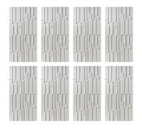 MRVAKDYDI Papier Peint Imitation Brique, 3D PU Wall Panels Waterproof Wood Grain Texture DIY for TV & Bathroom Multicolor 2-10pcs(White,8PCS)
