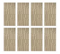 MRVAKDYDI Papier Peint Imitation Brique, 3D PU Wall Panels Waterproof Wood Grain Texture DIY for TV & Bathroom Multicolor 2-10pcs(Beige,8PCS)
