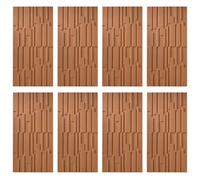 MRVAKDYDI Papier Peint Imitation Brique, 3D PU Wall Panels Waterproof Wood Grain Texture DIY for TV & Bathroom Multicolor 2-10pcs(Yellow,8PCS)