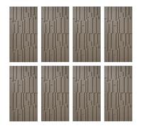 MRVAKDYDI Papier Peint Imitation Brique, 3D PU Wall Panels Waterproof Wood Grain Texture DIY for TV & Bathroom Multicolor 2-10pcs(Dark Gray,8PCS)