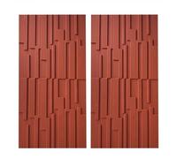 MRVAKDYDI Papier Peint Imitation Brique, 3D PU Wall Panels Waterproof Wood Grain Texture DIY for TV & Bathroom Multicolor 2-10pcs(Red,2PCs)