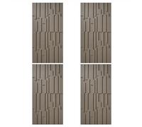 MRVAKDYDI Papier Peint Imitation Brique, 3D PU Wall Panels Waterproof Wood Grain Texture DIY for TV & Bathroom Multicolor 2-10pcs(Dark Gray,4PCS)