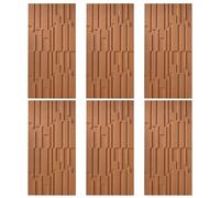 MRVAKDYDI Papier Peint Imitation Brique, 3D PU Wall Panels Waterproof Wood Grain Texture DIY for TV & Bathroom Multicolor 2-10pcs(Yellow,6PCS)