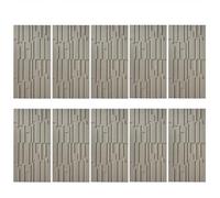 MRVAKDYDI Papier Peint Imitation Brique, 3D PU Wall Panels Waterproof Wood Grain Texture DIY for TV & Bathroom Multicolor 2-10pcs(Light Gray,10pcs)