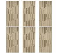 MRVAKDYDI Papier Peint Imitation Brique, 3D PU Wall Panels Waterproof Wood Grain Texture DIY for TV & Bathroom Multicolor 2-10pcs(Beige,6PCS)
