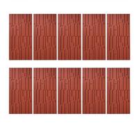MRVAKDYDI Papier Peint Imitation Brique, 3D PU Wall Panels Waterproof Wood Grain Texture DIY for TV & Bathroom Multicolor 2-10pcs(Red,10pcs)