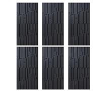 MRVAKDYDI Papier Peint Imitation Brique, 3D PU Wall Panels Waterproof Wood Grain Texture DIY for TV & Bathroom Multicolor 2-10pcs(Black,6PCS)