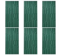 MRVAKDYDI Papier Peint Imitation Brique, 3D PU Wall Panels Waterproof Wood Grain Texture DIY for TV & Bathroom Multicolor 2-10pcs(Green,6PCS)