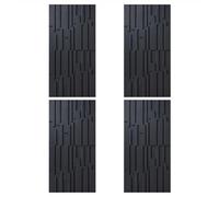 MRVAKDYDI Papier Peint Imitation Brique, 3D PU Wall Panels Waterproof Wood Grain Texture DIY for TV & Bathroom Multicolor 2-10pcs(Black,4PCS)