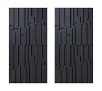 MRVAKDYDI Papier Peint Imitation Brique, 3D PU Wall Panels Waterproof Wood Grain Texture DIY for TV & Bathroom Multicolor 2-10pcs(Black,2PCs)