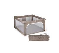 MS BabyWrld - PARC DE JEUX OXFORD - XXL - 200x180 - Parc pour bébé pliable | Aire de jeux pour bébé | Sécurisé | Avec ouvertures zippées et fenêtres en filet | Sac de transport (Beige, 120 * 120)
